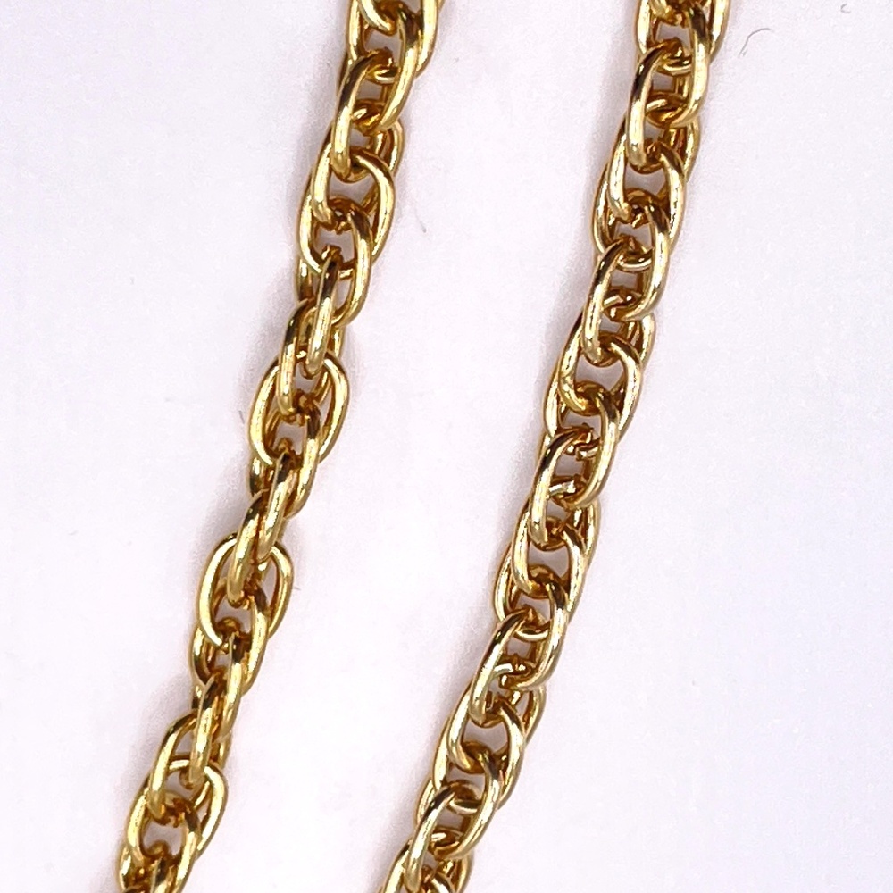 Vintage Gold Tone Fleur de Lis Tassel Pendant Necklace - Picture 6 of 11